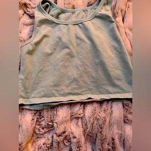 Runaway / seafoam green (extra-large 16 to 18 ) girls cropped tank top